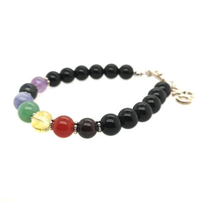 Chakra Edelstein Armband mit Knebelverschluss